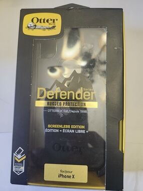 OtterBox Defender Series iPhone X Case - Black with Gold Accents